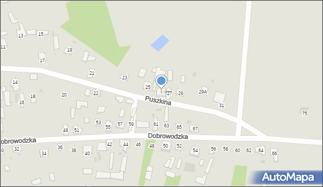 Kleszczele, Puszkina Aleksandra, 27A, mapa Kleszczele