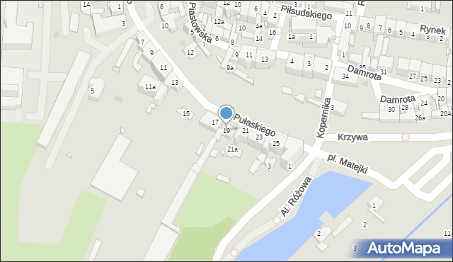 Kluczbork, Pułaskiego Kazimierza, gen., 19, mapa Kluczbork