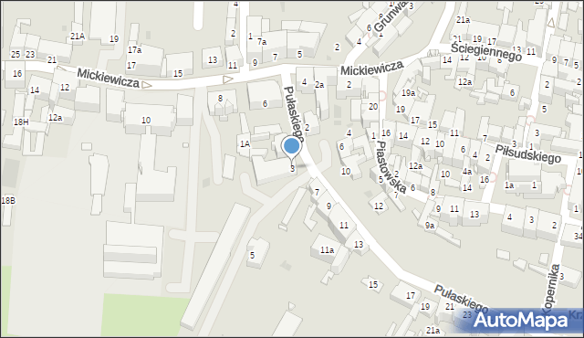 Kluczbork, Pułaskiego Kazimierza, gen., 3, mapa Kluczbork