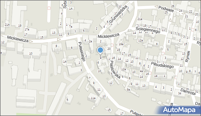 Kluczbork, Pułaskiego Kazimierza, gen., 4, mapa Kluczbork