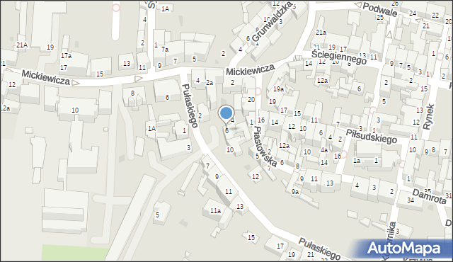 Kluczbork, Pułaskiego Kazimierza, gen., 6, mapa Kluczbork