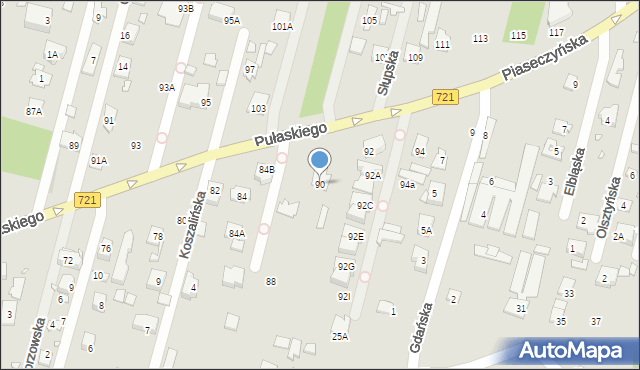 Konstancin-Jeziorna, Pułaskiego Kazimierza, gen., 90, mapa Konstancin-Jeziorna