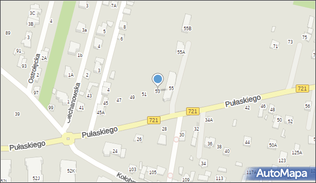 Konstancin-Jeziorna, Pułaskiego Kazimierza, gen., 53, mapa Konstancin-Jeziorna