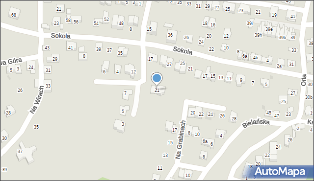 Kraków, Puszczyków, 21, mapa Krakowa