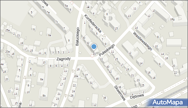 Kraków, Pułaskiego Kazimierza, gen., 21, mapa Krakowa
