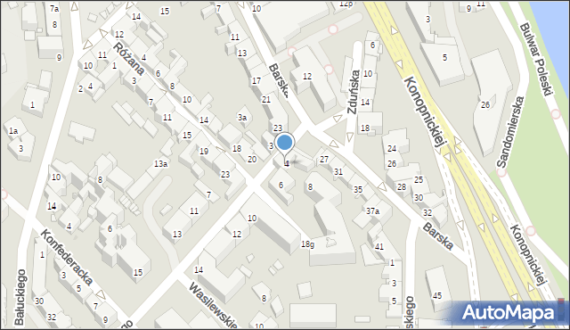 Kraków, Pułaskiego Kazimierza, gen., 4, mapa Krakowa