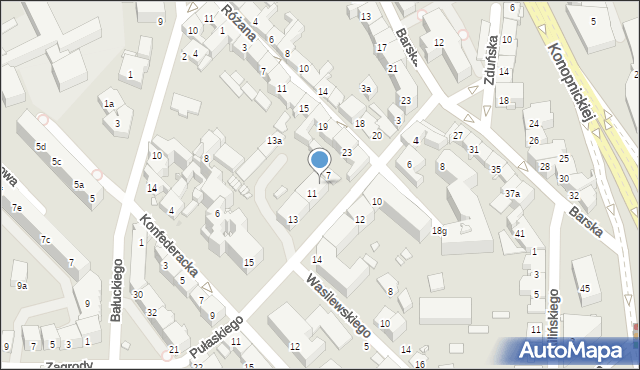 Kraków, Pułaskiego Kazimierza, gen., 9, mapa Krakowa