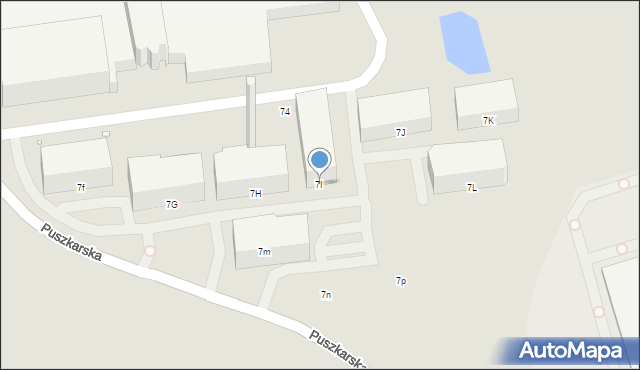 Kraków, Puszkarska, 7I, mapa Krakowa