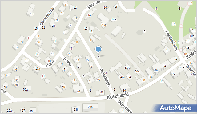 Kraśnik, Pułaskiego Kazimierza, gen., 6, mapa Kraśnik