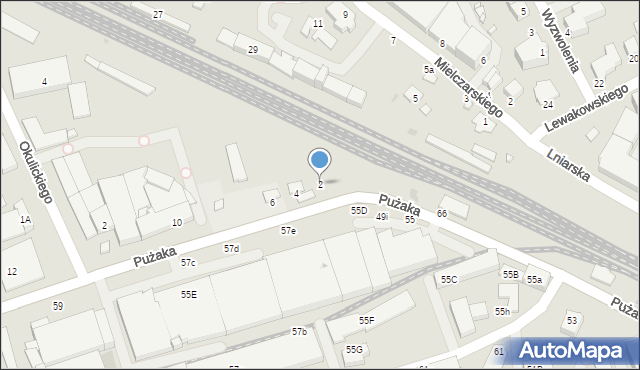 Krosno, Pużaka Kazimierza, 2, mapa Krosna