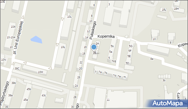 Krosno Odrzańskie, Pułaskiego, 3F, mapa Krosno Odrzańskie