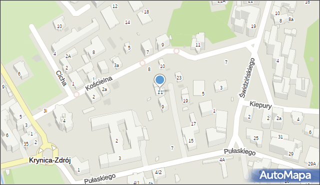Krynica-Zdrój, Pułaskiego Kazimierza, gen., 11, mapa Krynica-Zdrój
