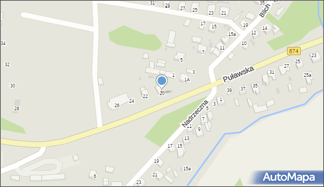 Kurów, Puławska, 20, mapa Kurów