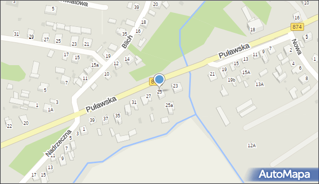 Kurów, Puławska, 25, mapa Kurów