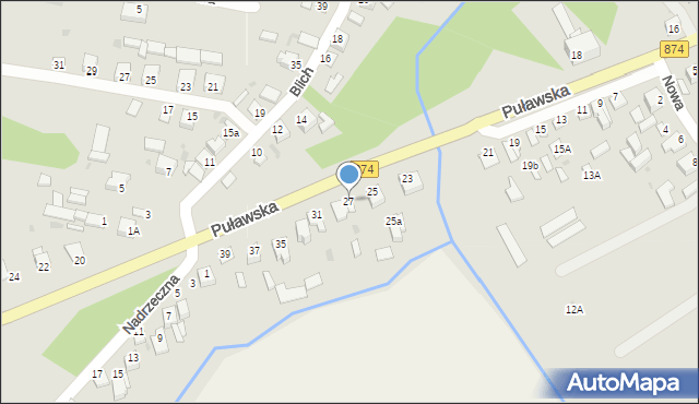 Kurów, Puławska, 27, mapa Kurów