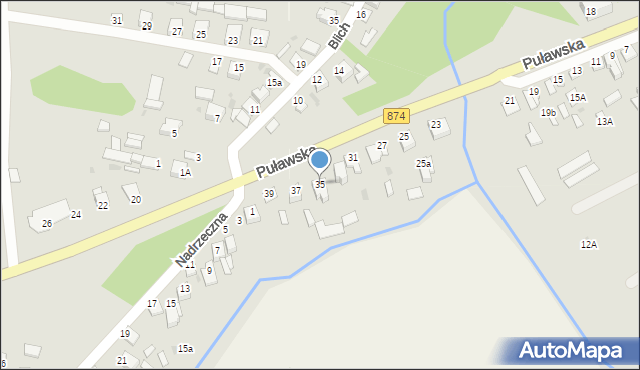 Kurów, Puławska, 35, mapa Kurów
