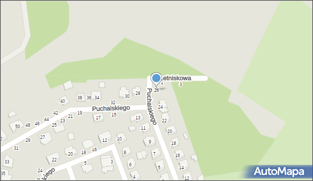 Łapy, Puchalskiego Włodzimierza, 26, mapa Łapy