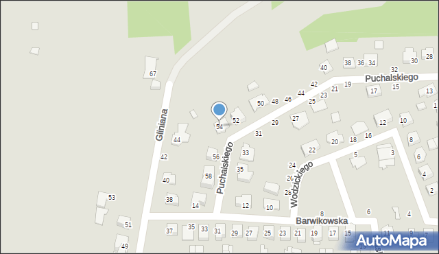 Łapy, Puchalskiego Włodzimierza, 54, mapa Łapy