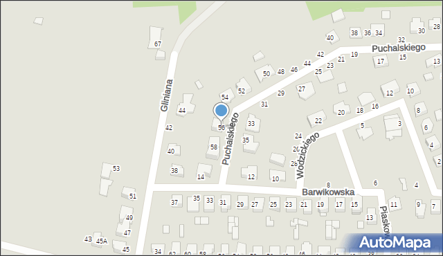 Łapy, Puchalskiego Włodzimierza, 56, mapa Łapy