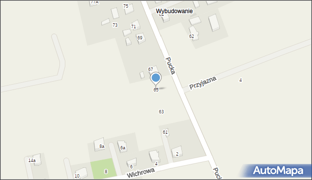 Łebcz, Pucka, 65, mapa Łebcz