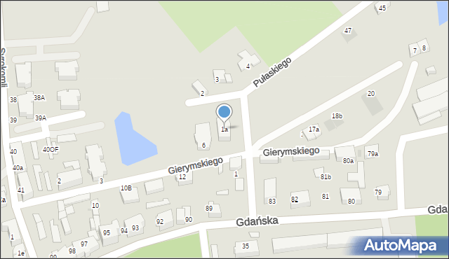 Lębork, Pułaskiego Kazimierza, gen., 1a, mapa Lębork
