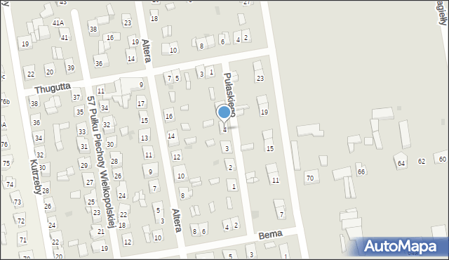 Łęczyca, Pułaskiego Kazimierza, gen., 4, mapa Łęczyca