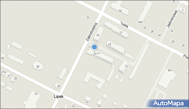 Lipsk, Pusta, 17, mapa Lipsk