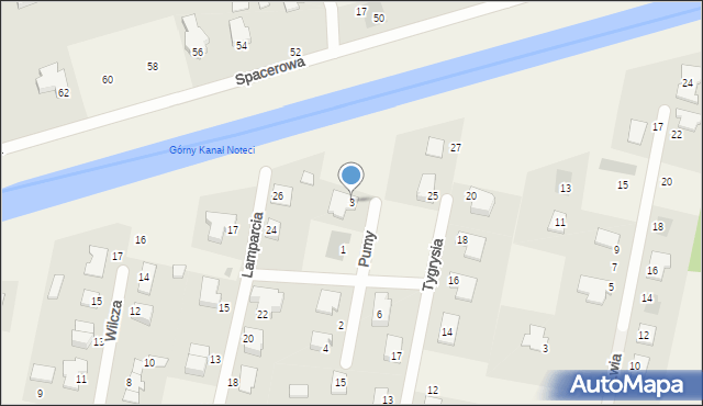 Łochowo, Pumy, 3, mapa Łochowo