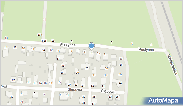 Łódź, Pustynna, 4, mapa Łodzi