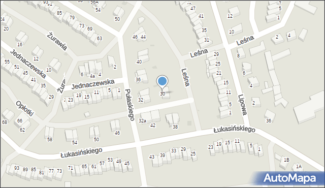 Łomża, Pułaskiego Kazimierza, gen., 30, mapa Łomży