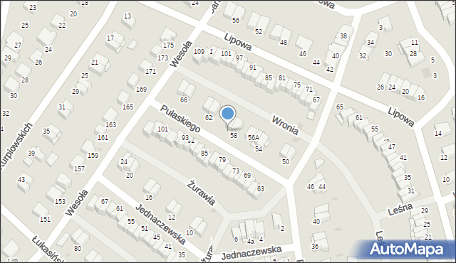 Łomża, Pułaskiego Kazimierza, gen., 60, mapa Łomży