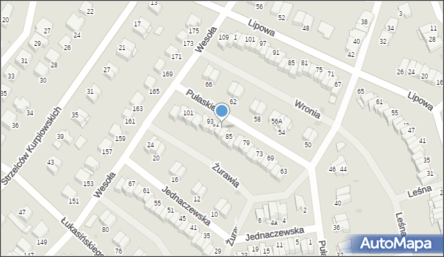 Łomża, Pułaskiego Kazimierza, gen., 89, mapa Łomży