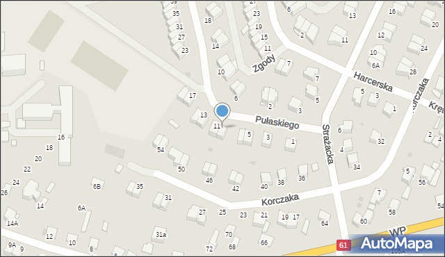Łomża, Pułaskiego Kazimierza, gen., 9, mapa Łomży