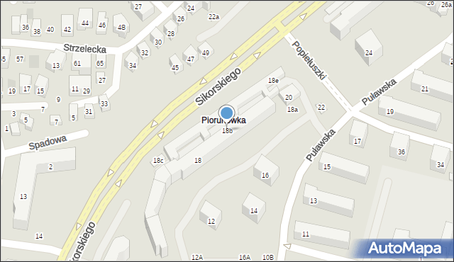 Lublin, Puławska, 18b, mapa Lublina