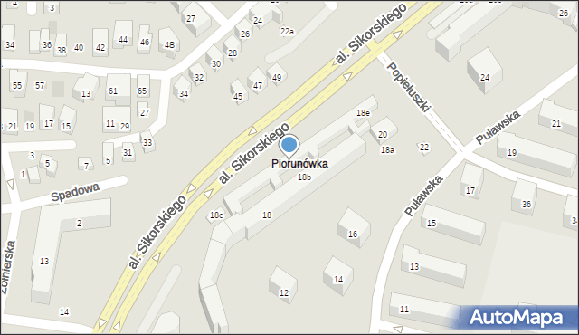 Lublin, Puławska, 18d, mapa Lublina