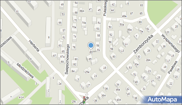 Lublin, Pułaskiego Kazimierza, gen., 63, mapa Lublina