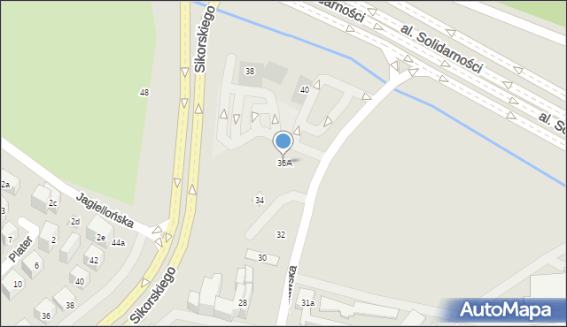 Lublin, Puławska, 36A, mapa Lublina