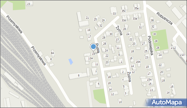 Lubliniec, Pusta, 13, mapa Lubliniec