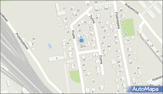 Lubliniec, Pusta, 20, mapa Lubliniec