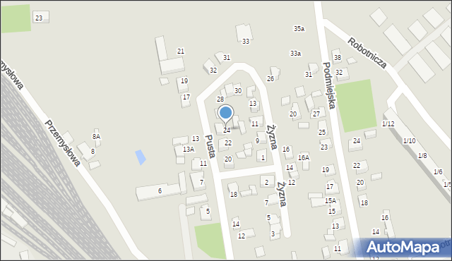 Lubliniec, Pusta, 24, mapa Lubliniec