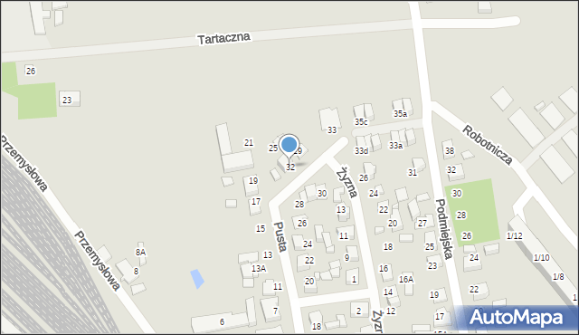 Lubliniec, Pusta, 32, mapa Lubliniec