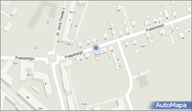 Luboń, Pułaskiego Kazimierza, gen., 22, mapa Luboń