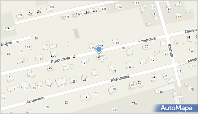 Marysin, Purpurowa, 16, mapa Marysin