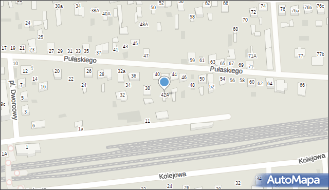 Międzyrzec Podlaski, Pułaskiego Kazimierza, gen., 42A, mapa Międzyrzec Podlaski