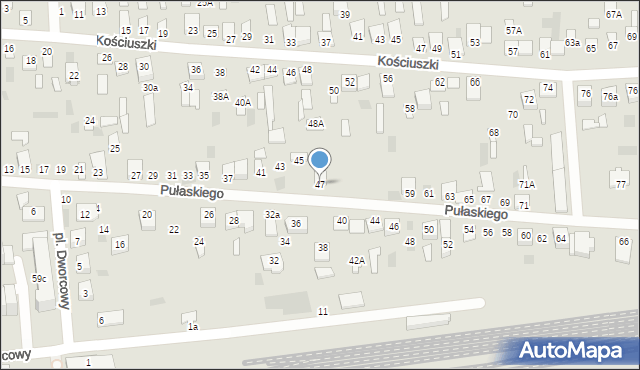 Międzyrzec Podlaski, Pułaskiego Kazimierza, gen., 47, mapa Międzyrzec Podlaski
