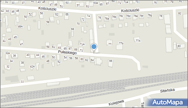 Międzyrzec Podlaski, Pułaskiego Kazimierza, gen., 66a, mapa Międzyrzec Podlaski