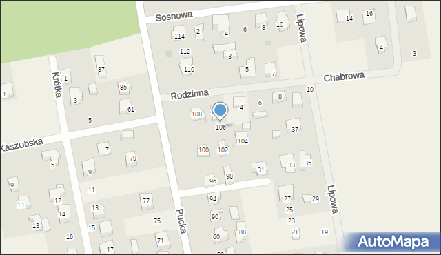 Mieroszyno, Pucka, 106, mapa Mieroszyno