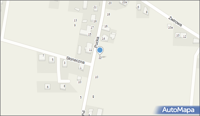Mieroszyno, Pucka, 12, mapa Mieroszyno