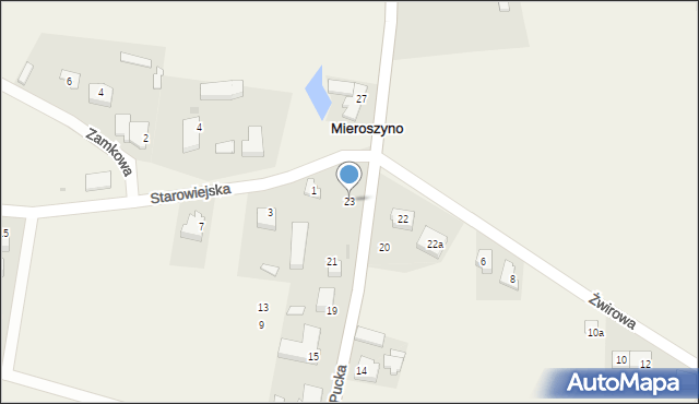 Mieroszyno, Pucka, 23, mapa Mieroszyno