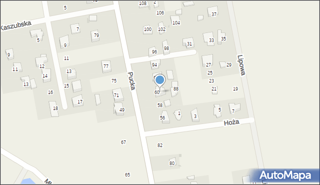 Mieroszyno, Pucka, 86, mapa Mieroszyno